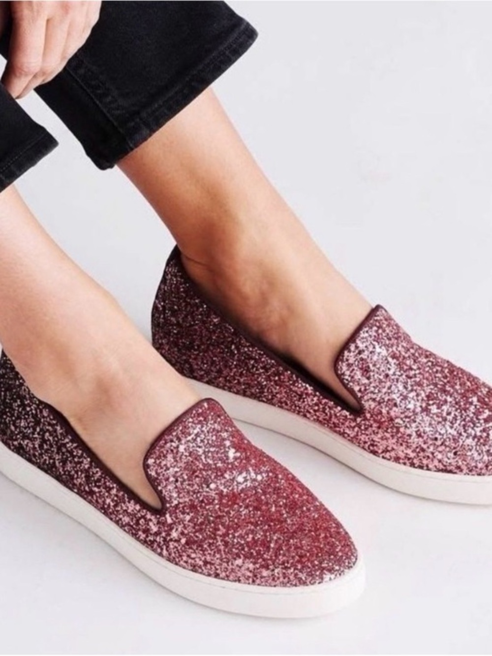 NEW Birdies Swift Sneakers in Rose Sparkle Ombré 8.5